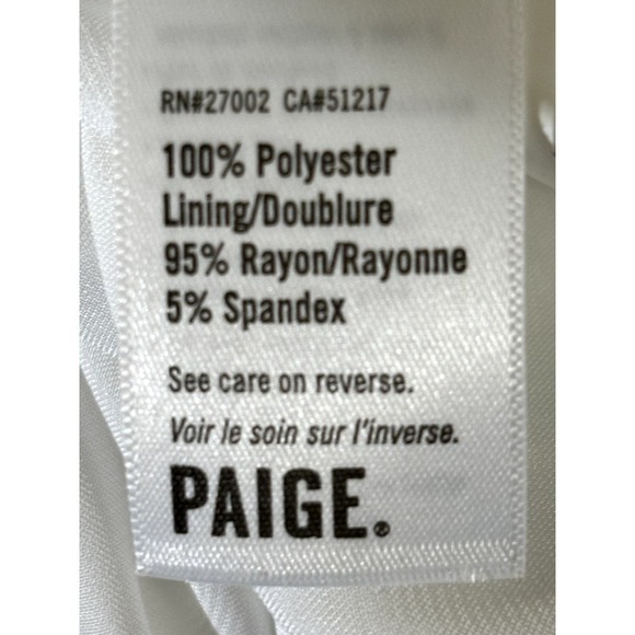 NWT Paige Dijon thong bodysuit, white, extra small, draped mock wrap front - Picture 10 of 13